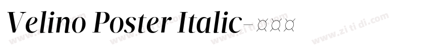 Velino Poster Italic字体转换